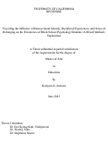 Cover page: Unveiling the Influence of Intersectional Identity, Racialized Experiences, and Sense of Belonging on the Persistence of Black School Psychology Students: A Mixed Methods Exploration