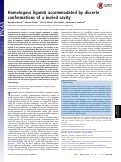 Cover page: Homologous ligands accommodated by discrete conformations of a buried cavity