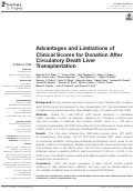 Cover page: Advantages and Limitations of Clinical Scores for Donation After Circulatory Death Liver Transplantation.