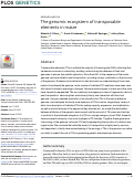 Cover page: The genomic ecosystem of transposable elements in maize