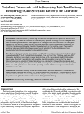 Cover page: Nebulized Tranexamic Acid in Secondary Post-Tonsillectomy Hemorrhage: Case Series and Review of the Literature