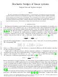 Cover page: Stochastic Bridges of Linear Systems