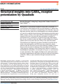 Cover page: Structural insights into GABAA receptor potentiation by Quaalude.