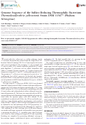 Cover page: Genome Sequence of the Sulfate-Reducing Thermophilic Bacterium Thermodesulfovibrio yellowstonii Strain DSM 11347T (Phylum Nitrospirae)