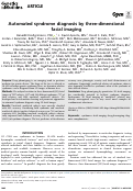 Cover page: Automated syndrome diagnosis by three-dimensional facial imaging