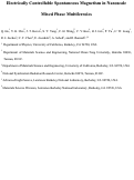 Cover page: Electrically Controllable Spontaneous Magnetism in Nanoscale Mixed Phase Multiferroics