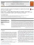 Cover page: Implicit and explicit training in the mitigation of cognitive bias through the use of a serious game