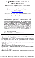 Cover page: Is spectral reflectance of the face a reliable biometric?