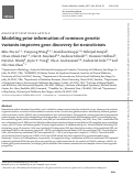 Cover page: Modeling prior information of common genetic variants improves gene discovery for neuroticism