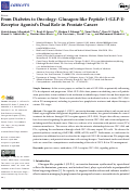 Cover page: From Diabetes to Oncology: Glucagon-like Peptide-1 (GLP-1) Receptor Agonists Dual Role in Prostate Cancer.