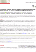 Cover page: Associations of Human Milk Oligosaccharides and Bioactive Proteins with Infant Morbidity and Inflammation in Malawian Mother-Infant Dyads