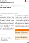 Cover page: Improvement in Renal Function and Reduction in Serum Uric Acid with Intensive Statin Therapy in Older Patients: A Post Hoc Analysis of the SAGE Trial