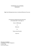 Cover page: High School Reading Intervention in the Special Education Classroom