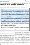 Cover page: An intact chromosome is required for the maintenance of polarization during directional cell migration