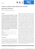 Cover page: Distinct cellular states determine calcium signaling response