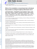 Cover page: Effects of iron modulation on mesenchymal stem cell-induced drug resistance in estrogen receptor-positive breast cancer