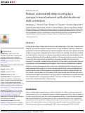 Cover page: Robust, automated sleep scoring by a compact neural network with distributional shift correction