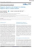 Cover page: Diagnostic disparities and strategies for enhancing diagnostic equity in hospital medicine