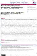 Cover page: Evaluation of gastroprotectant administration in hospitalized cats in a tertiary referral hospital.