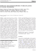 Cover page: Small-scale, semi-automated purification of eukaryotic proteins for structure determination