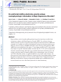 Cover page: Do prefrontal midline electrodes provide unique neurophysiologic information in Major Depressive Disorder?