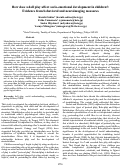 Cover page: How does a doll play affect socio-emotional development in children?:Evidence from behavioral and neuroimaging measures