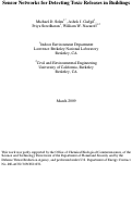 Cover page: Sensor Networks for Detecting Toxic Releases in Buildings