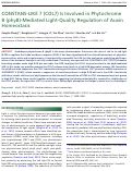 Cover page: CONSTANS-LIKE 7 (COL7) Is Involved in Phytochrome B (phyB)-Mediated Light-Quality Regulation of Auxin Homeostasis