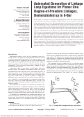 Cover page: Automated Generation of Linkage Loop Equations for Planar One Degree-of-Freedom Linkages, Demonstrated up to 8-Bar