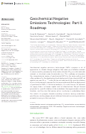 Cover page: Geochemical Negative Emissions Technologies: Part II. Roadmap