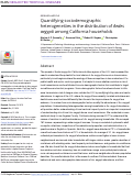 Cover page: Quantifying sociodemographic heterogeneities in the distribution of Aedes aegypti among California households