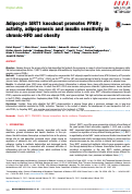 Cover page: Adipocyte SIRT1 knockout promotes PPARγ activity, adipogenesis and insulin sensitivity in chronic-HFD and obesity