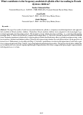 Cover page: What contributes to the frequency-modulated syllable effect in reading in French dyslexic children?