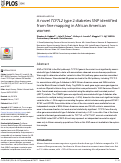 Cover page: A novel TCF7L2 type 2 diabetes SNP identified from fine mapping in African American women