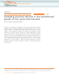 Cover page: Evaluating structure selection in the hydrothermal growth of FeS2 pyrite and marcasite