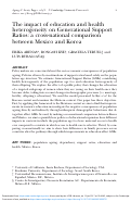 Cover page: The impact of education and health heterogeneity on Generational Support Ratios: a cross-national comparison between Mexico and Korea