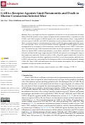 Cover page: GABAA-Receptor Agonists Limit Pneumonitis and Death in Murine Coronavirus-Infected Mice