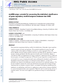 Cover page: motifDiverge: a model for assessing the statistical significance of gene regulatory motif divergence between two DNA sequences.