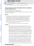 Cover page: To Tip or Not to Tip: A New Combination for Precision Medicine in Head and Neck Cancer.