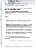 Cover page: Social network change after new-onset pain among middle-aged and older European adults