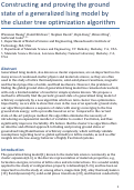 Cover page: Constructing and proving the ground state of a generalized Ising model by the cluster tree optimization algorithm