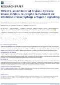 Cover page: PRN473, an inhibitor of Bruton's tyrosine kinase, inhibits neutrophil recruitment via inhibition of macrophage antigen‐1 signalling