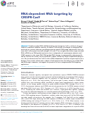 Cover page: RNA-dependent RNA targeting by CRISPR-Cas9