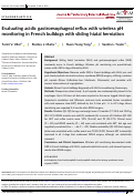 Cover page: Evaluating acidic gastroesophageal reflux with wireless pH monitoring in French bulldogs with sliding hiatal herniation.