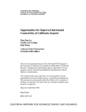 Cover page: Opportunities for Improved Intermodal Connectvitiy at California Airports