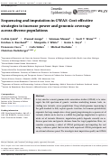 Cover page: Sequencing and imputation in GWAS: Cost‐effective strategies to increase power and genomic coverage across diverse populations