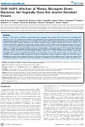 Cover page: SHIV-162P3 Infection of Rhesus Macaques Given Maraviroc Gel Vaginally Does Not Involve Resistant Viruses