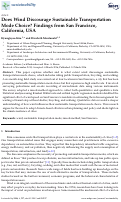 Cover page: Does Wind Discourage Sustainable Transportation Mode Choice? Findings from San Francisco, California, USA
