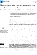 Cover page: Modeling Climate Change Effects on Genetic Diversity of an Endangered Horse Breed Using Canonical Correlations.