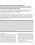 Cover page: Spectroscopic and Computational Investigation of Room-Temperature Decomposition of a Chemical Warfare Agent Simulant on Polycrystalline Cupric Oxide